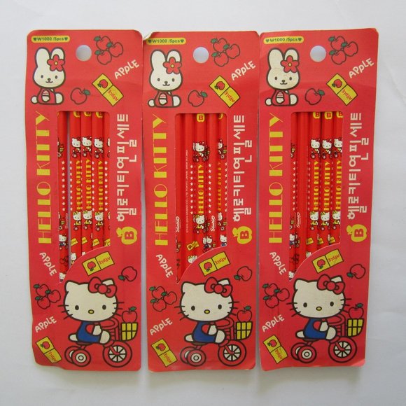 Hello Kitty Accessories - Hello Kitty 3 Pack (15 Pcs) Pencils